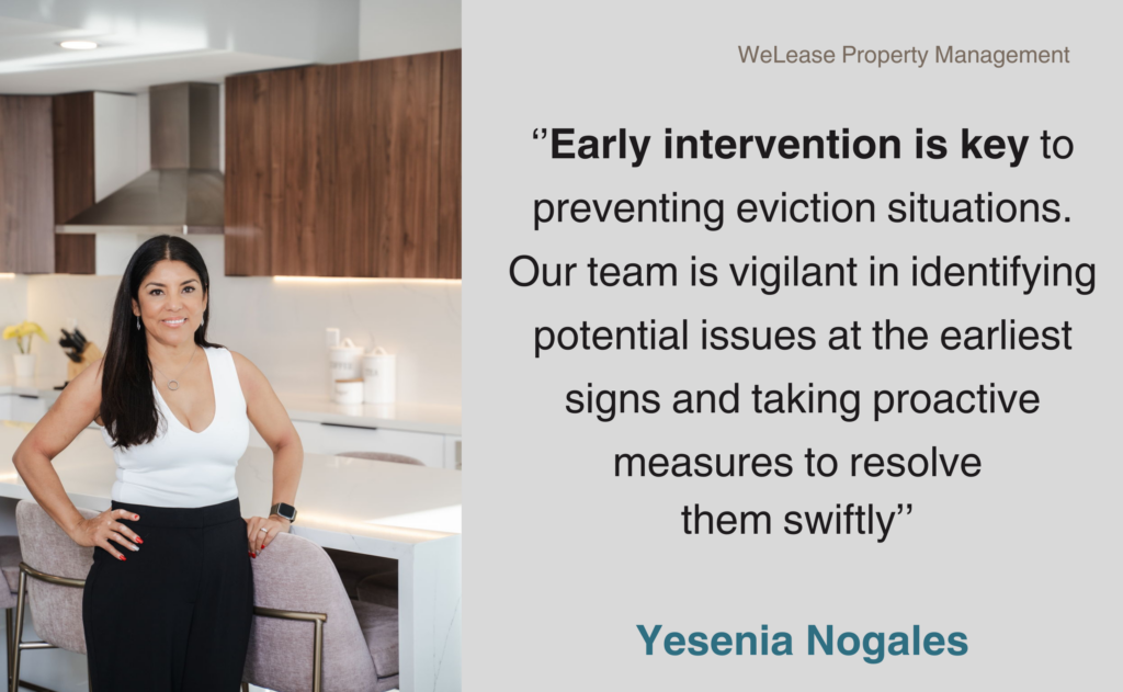 Evictions in San Diego with WeLease Property Management. Yesenia Nogales comments.