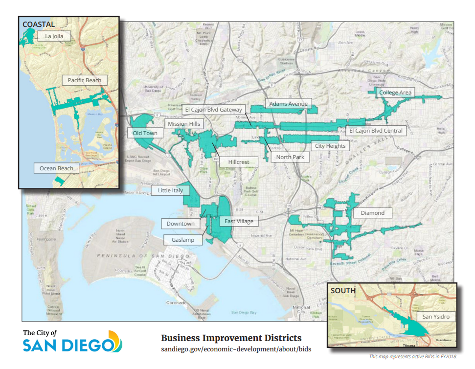 Map BIDs San Diego