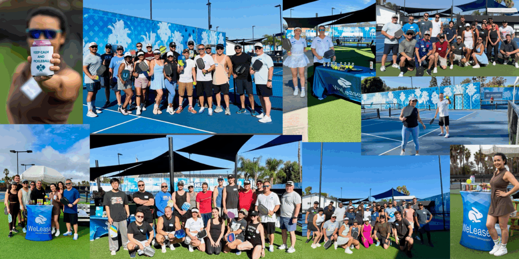Highlights from WeLease’s 2025 Pickleball & Real Estate Socials, connecting San Diego REALTORS®, investors, and partners through fun and community.